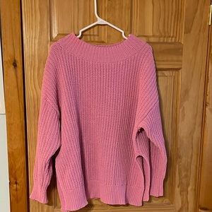 Pink aerie chenille sweater